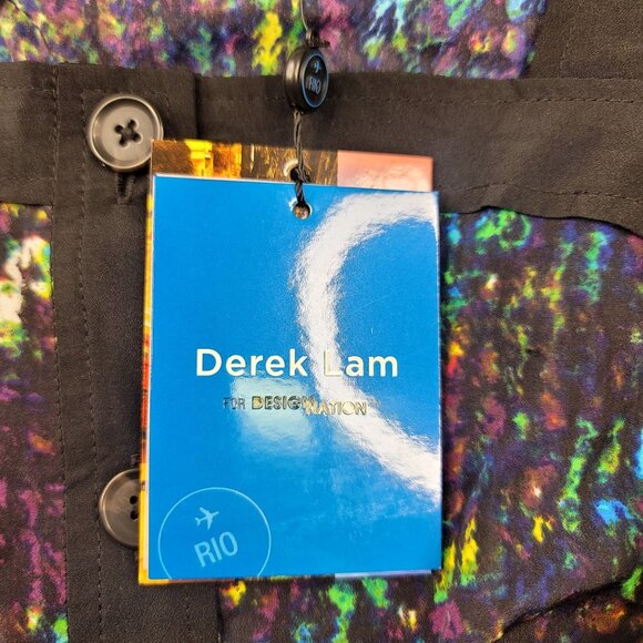 Derek Lam for DesigNation Nightshade Rio De Janeiro Peplum Splatter Top XS - Picture 6 of 13